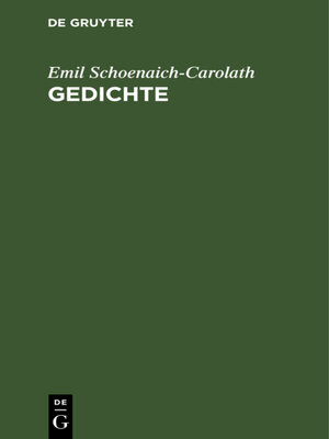 cover image of Gedichte